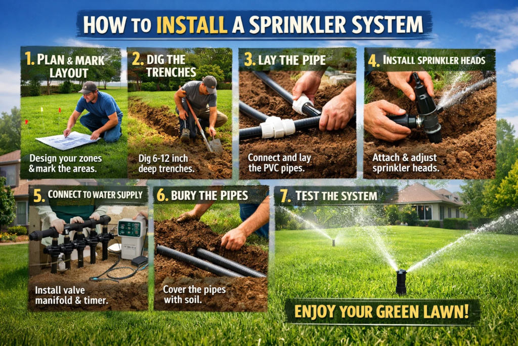 how to instal sprinkler system