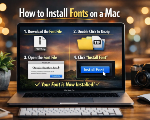 how to instal fonts on mac