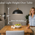 how high to hang light over table