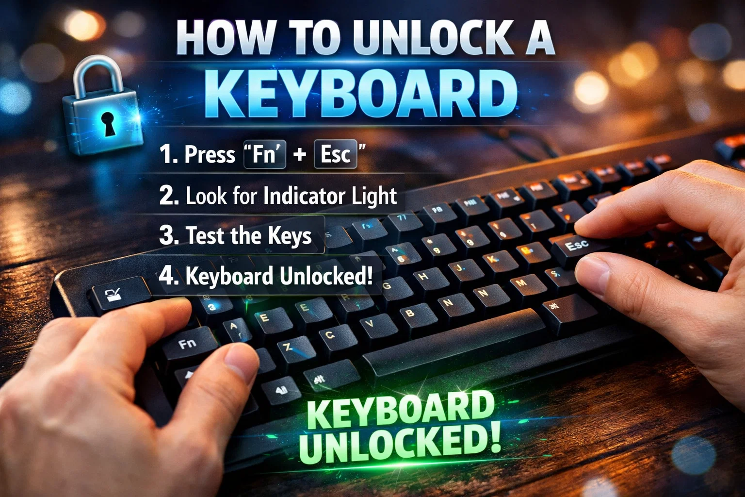 how to unlock a keyboard