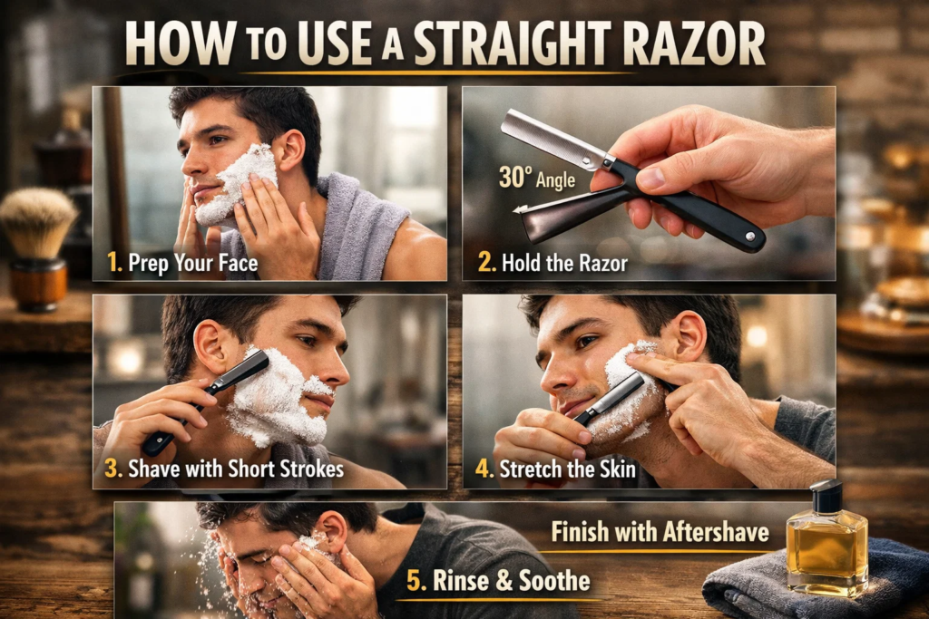 how to use a straight razor