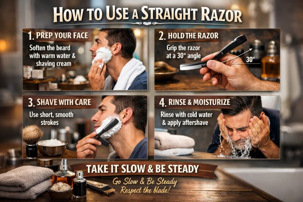 how to use a straight razor