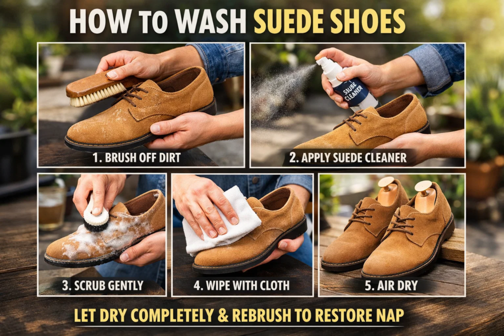how to wash suede shoes