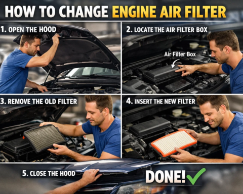 how to change engine air filter