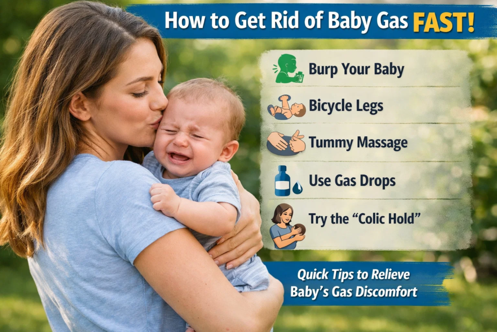 how to get rid of baby gas fast