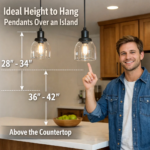 how high to hang pendant over island