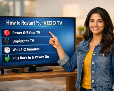 how to restart vizio tv