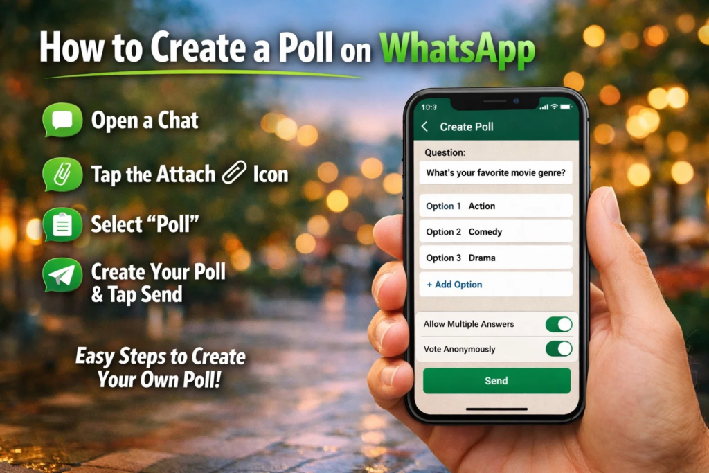 how to create a poll on whatsapp