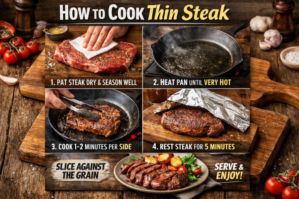 how to cook thin steak