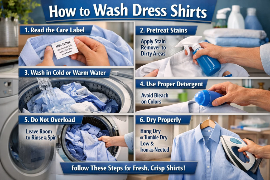 how to wash dress shirts