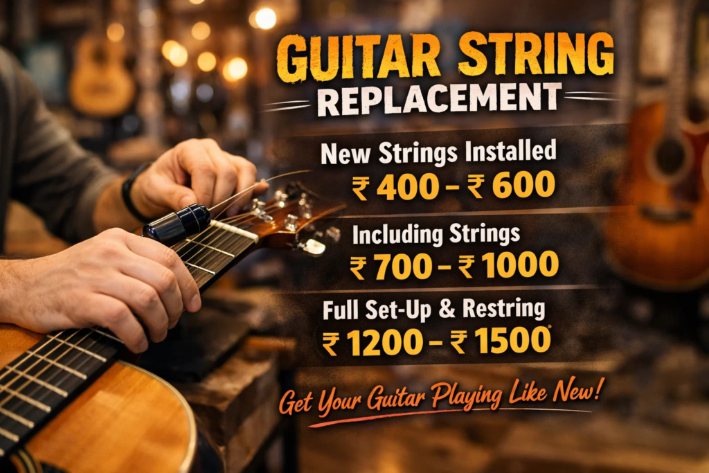 how much it cost to get guitar strings replaced