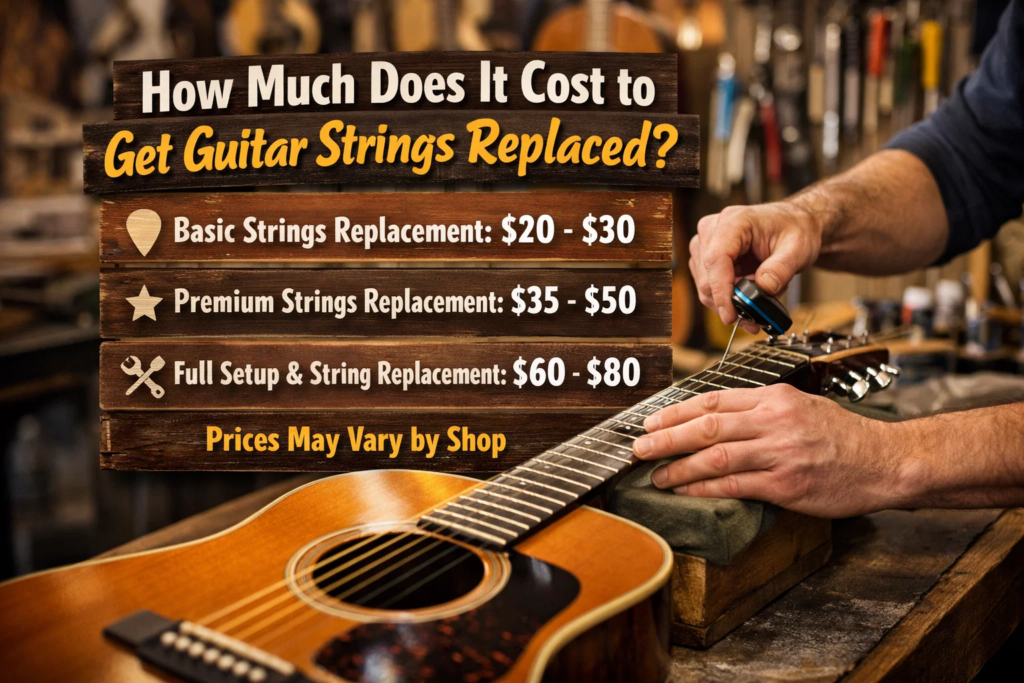 how much it cost to get guitar strings replaced