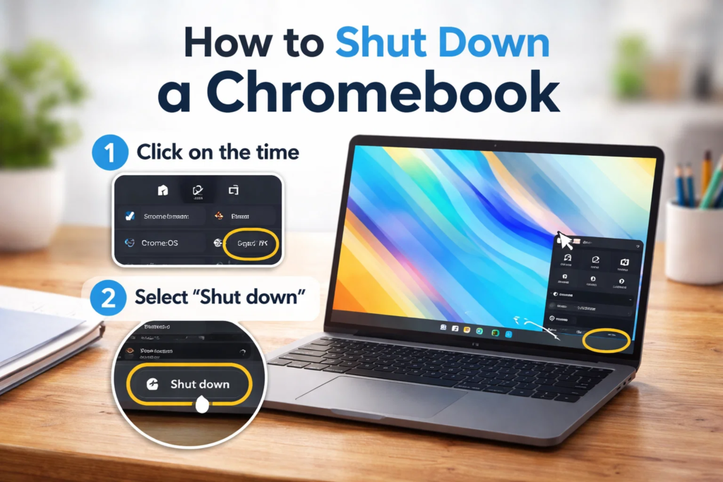 how to shut down chromebook