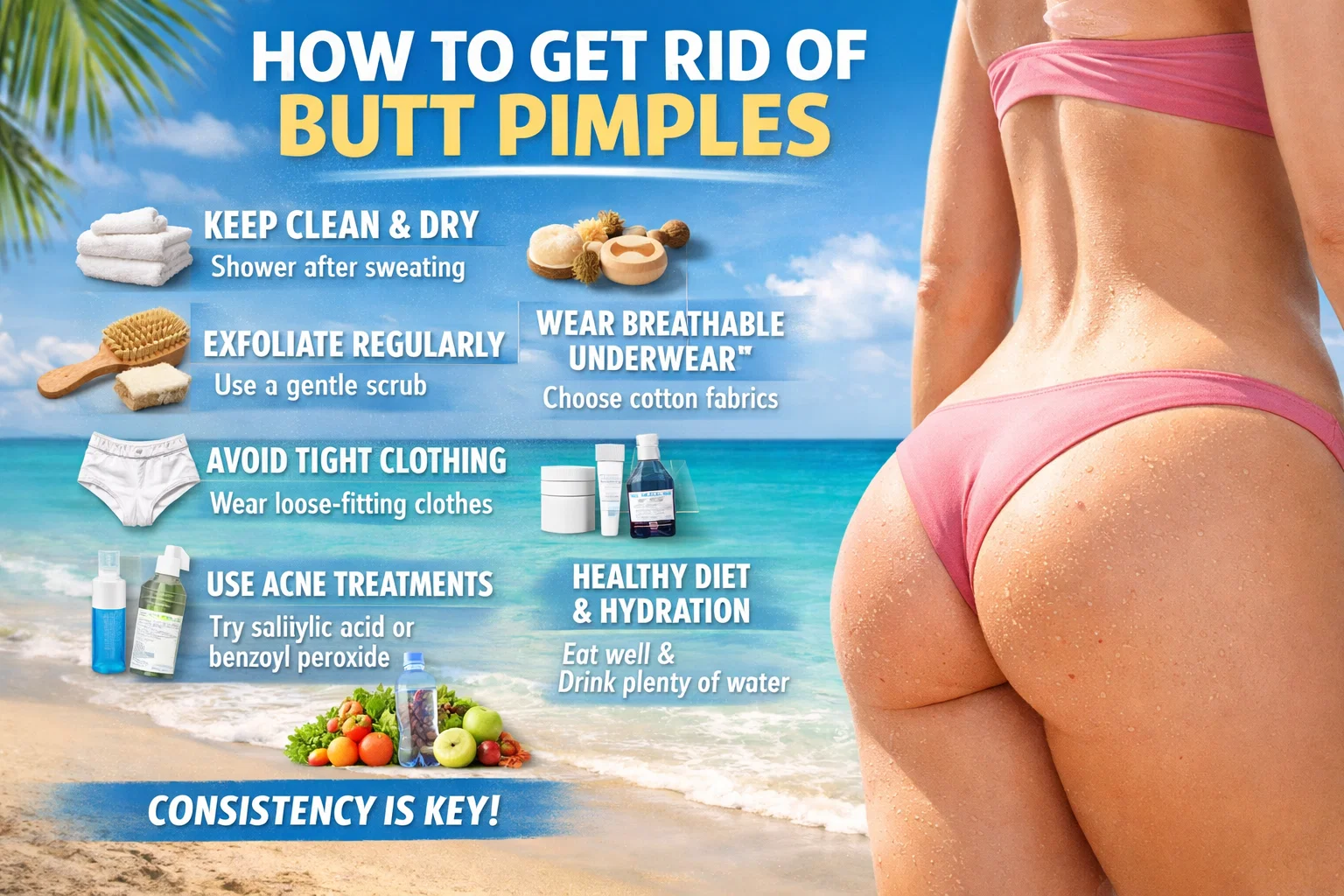 how to get rid of butt pimples
