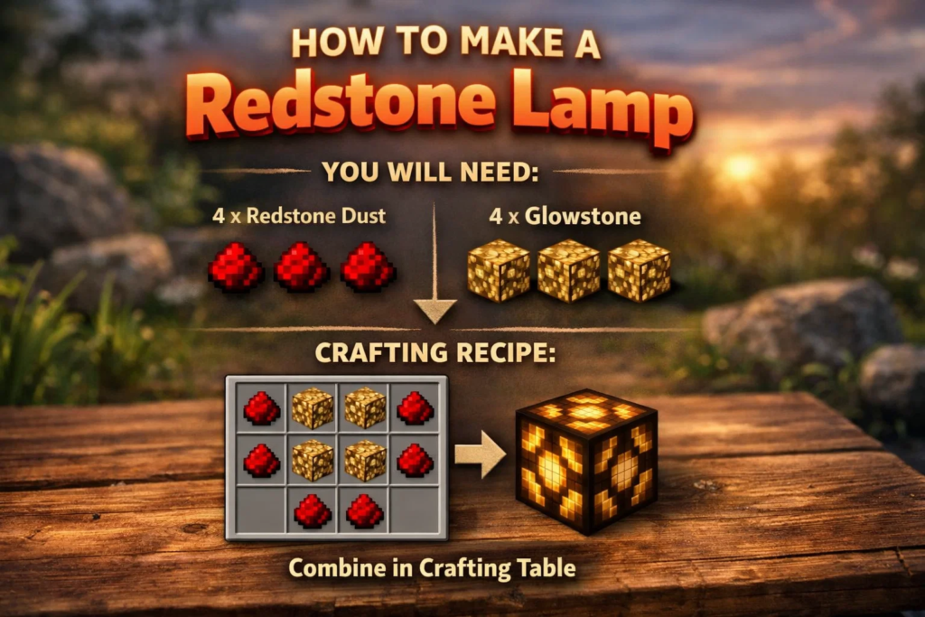 how to make a redstone lamp