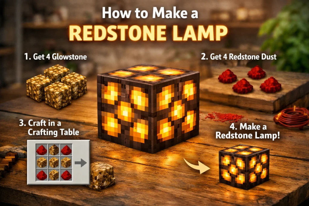 how to make a redstone lamp