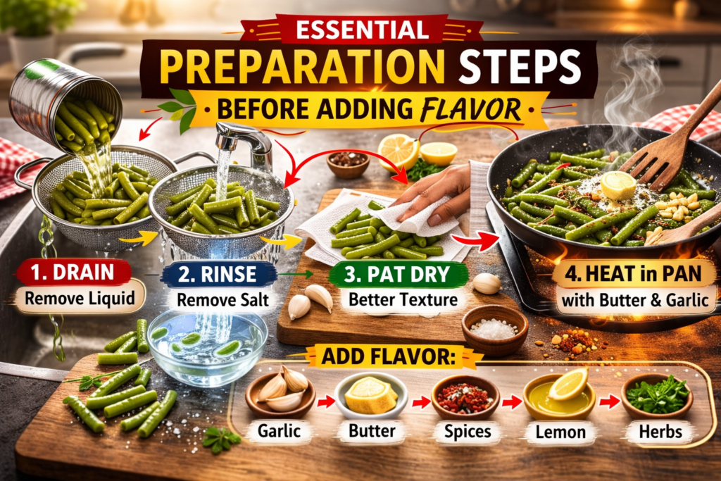 how to make canned green beans taste good