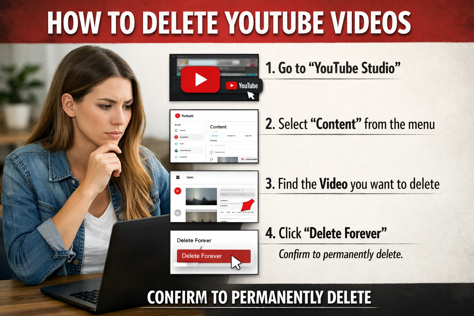 how to delete youtube videos