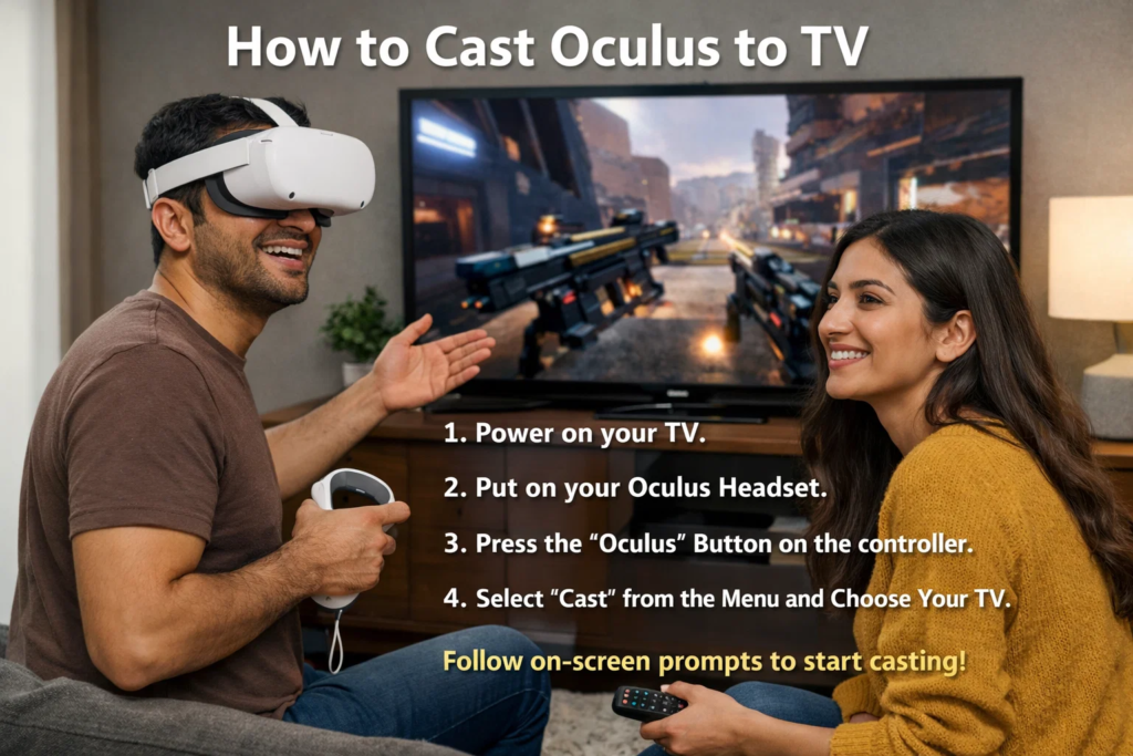 how to cast oculus to tv