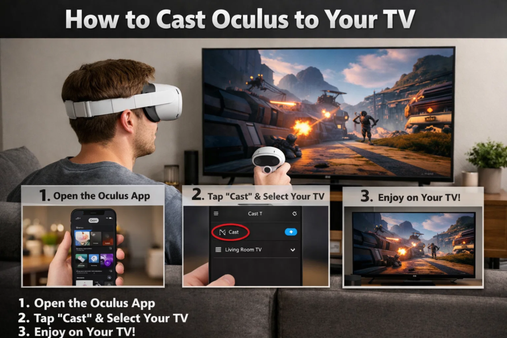 how to cast oculus to tv