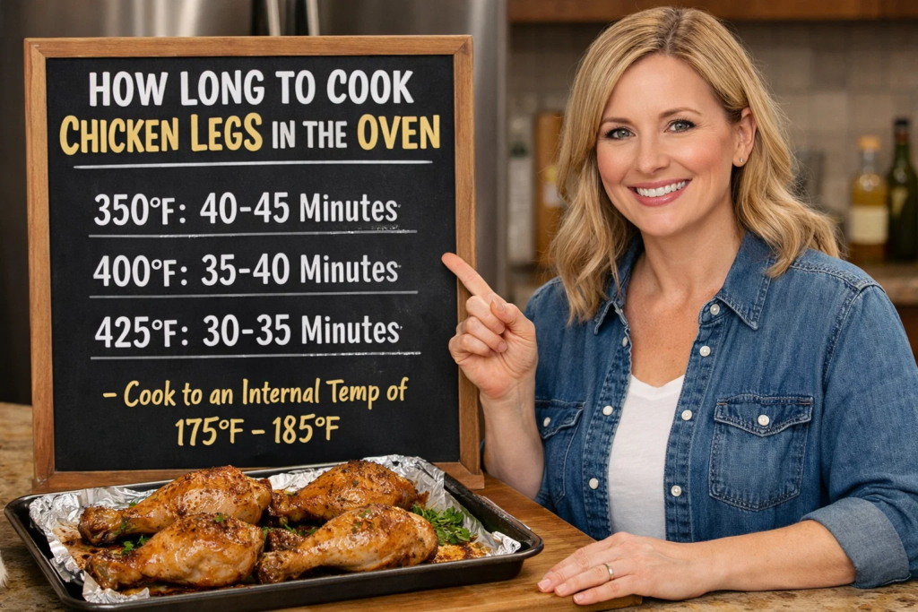 how long to cook chicken legs in the oven