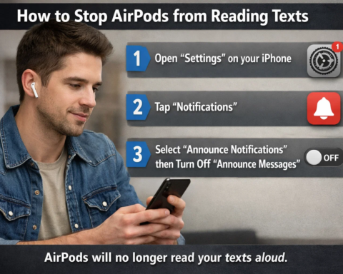 how to stop airpods from reading texts