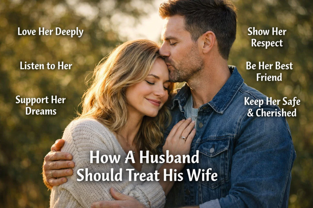 how is a husband to treat his wife