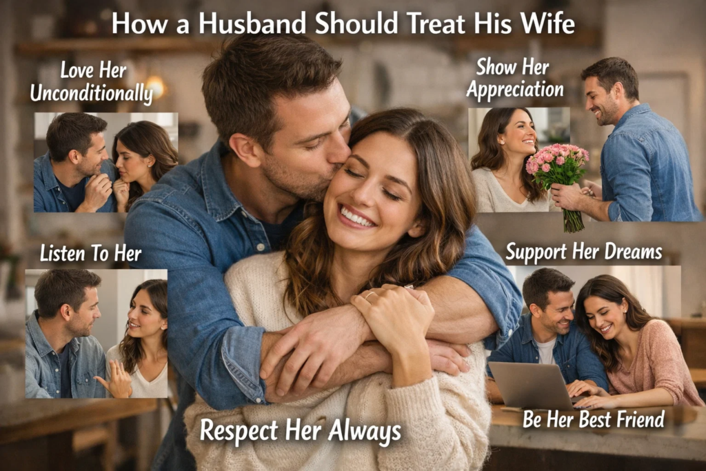 how is a husband to treat his wife