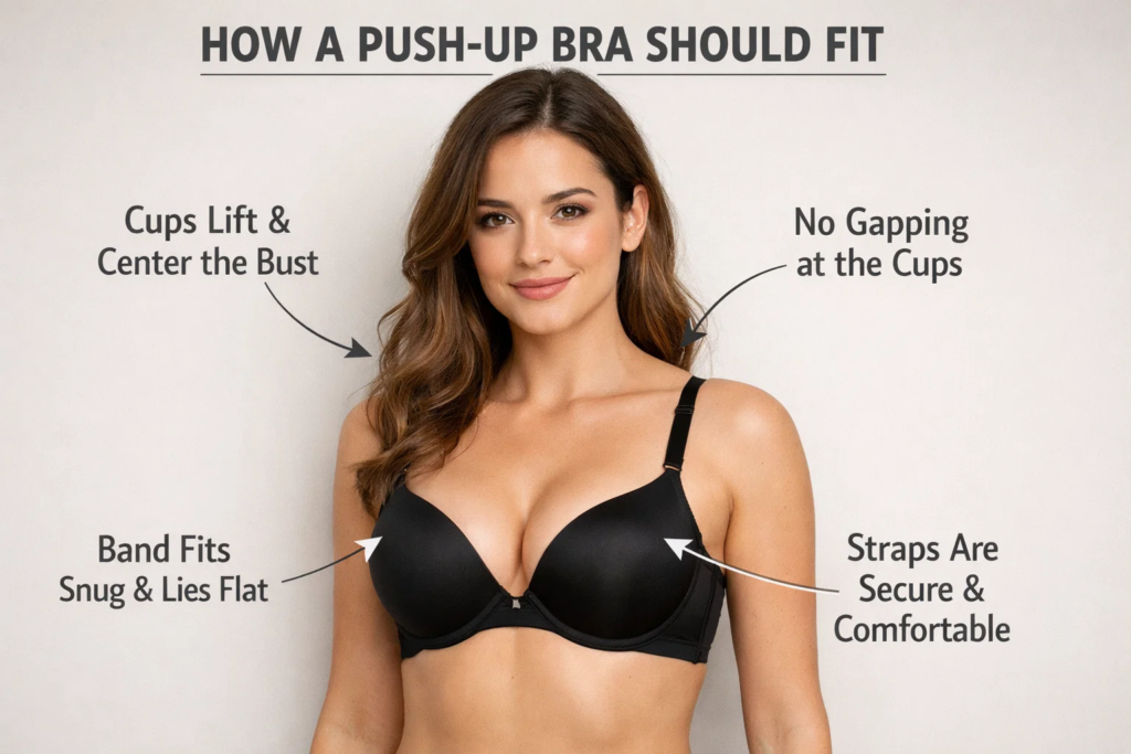 how is a push up bra supposed to fit