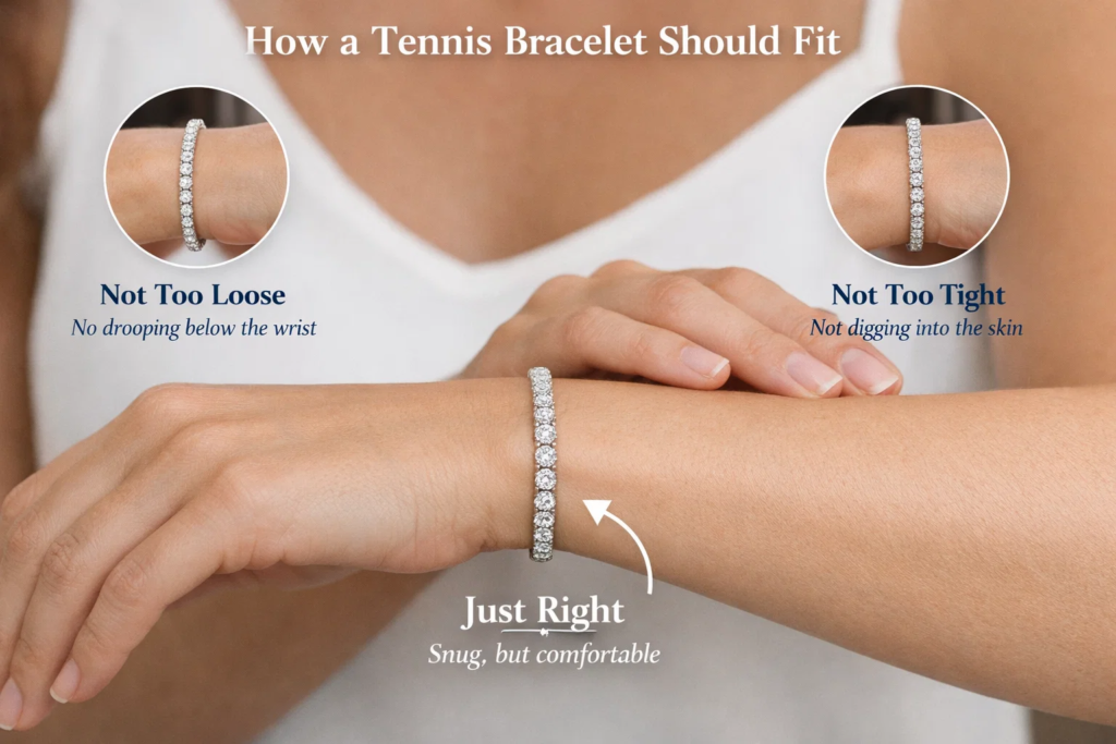 how is a tennis bracelet supposed to fit
