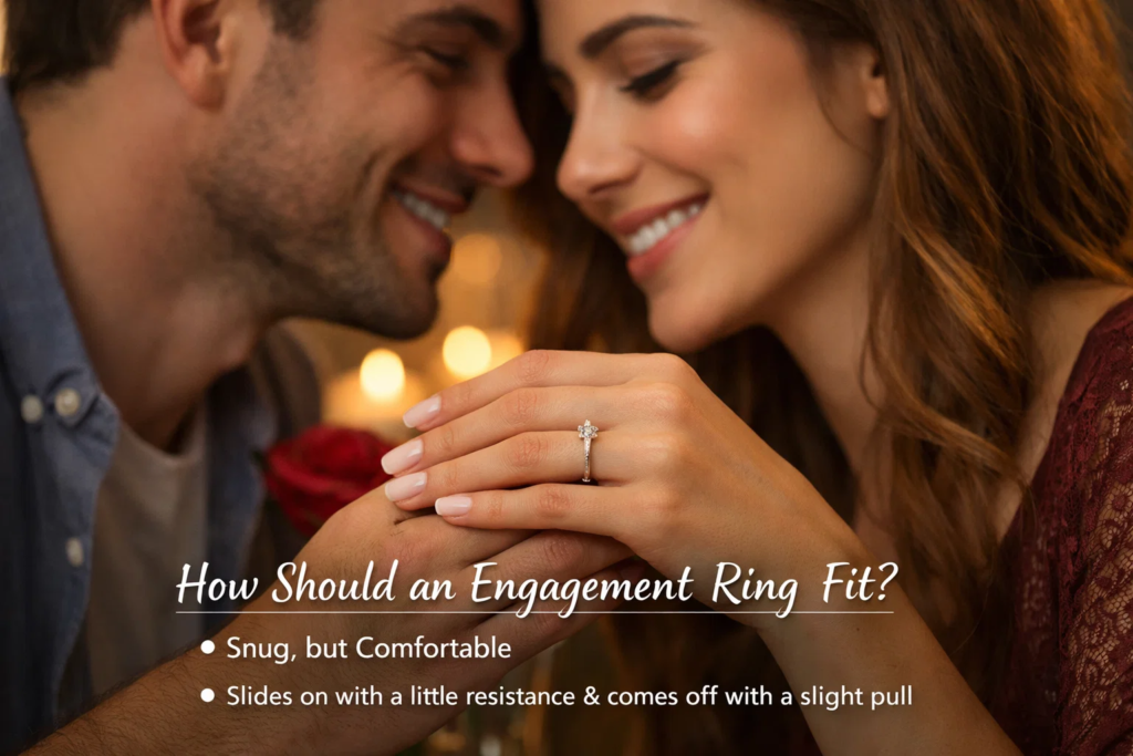 how is an engagement ring supposed to fit