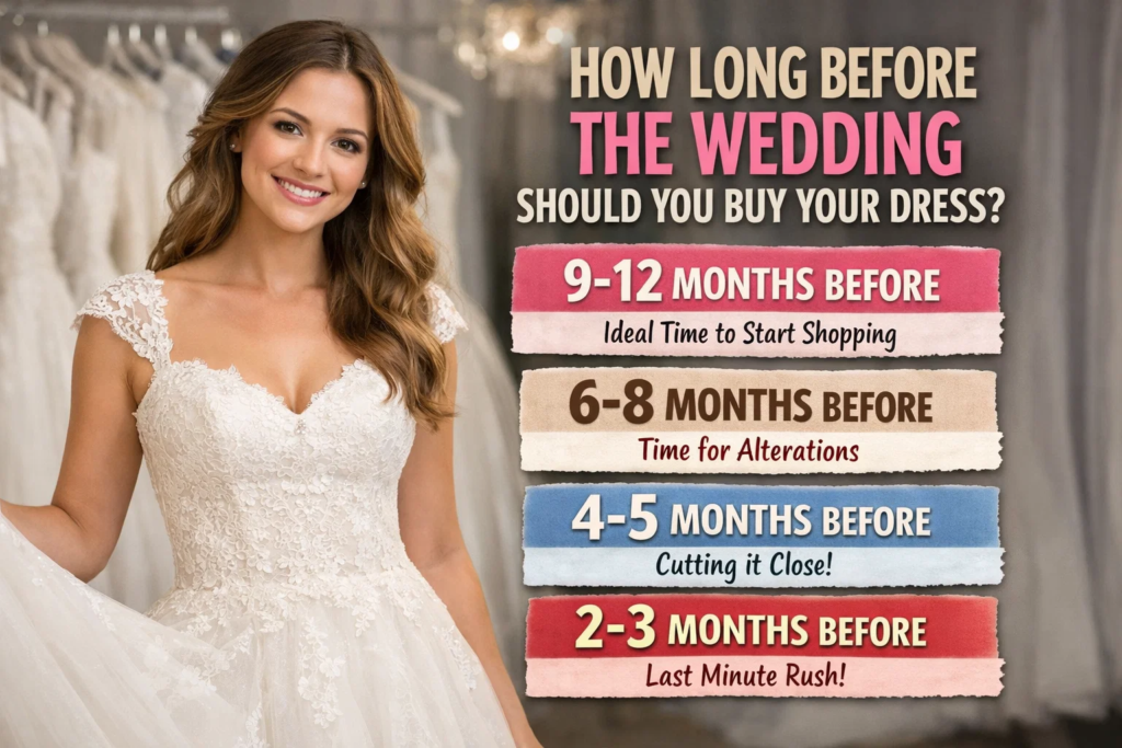 how long before wedding to buy dress