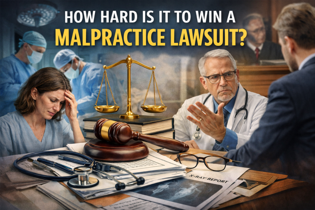 how hard is it to win a malpractice lawsuit