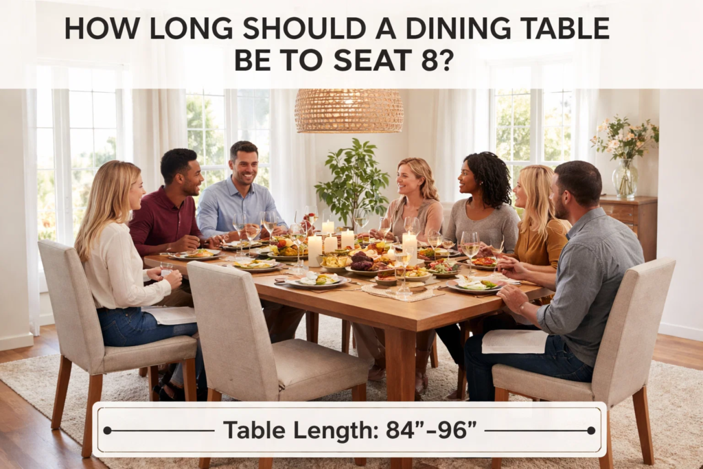 how long dining table to seat 8