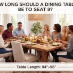 how long dining table to seat 8
