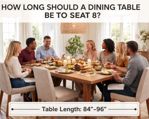 how long dining table to seat 8
