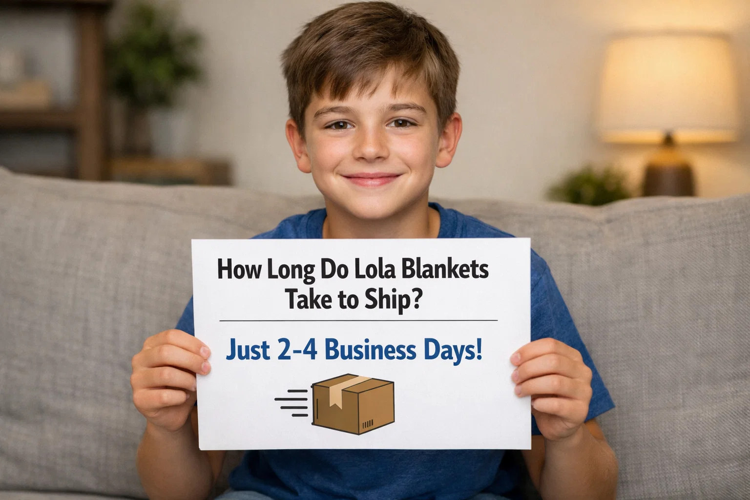 how long do lola blankets take to ship
