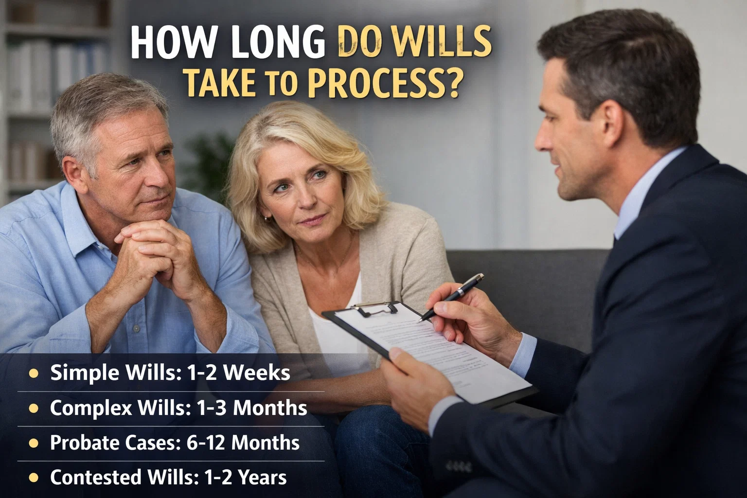 how long do wills take to process