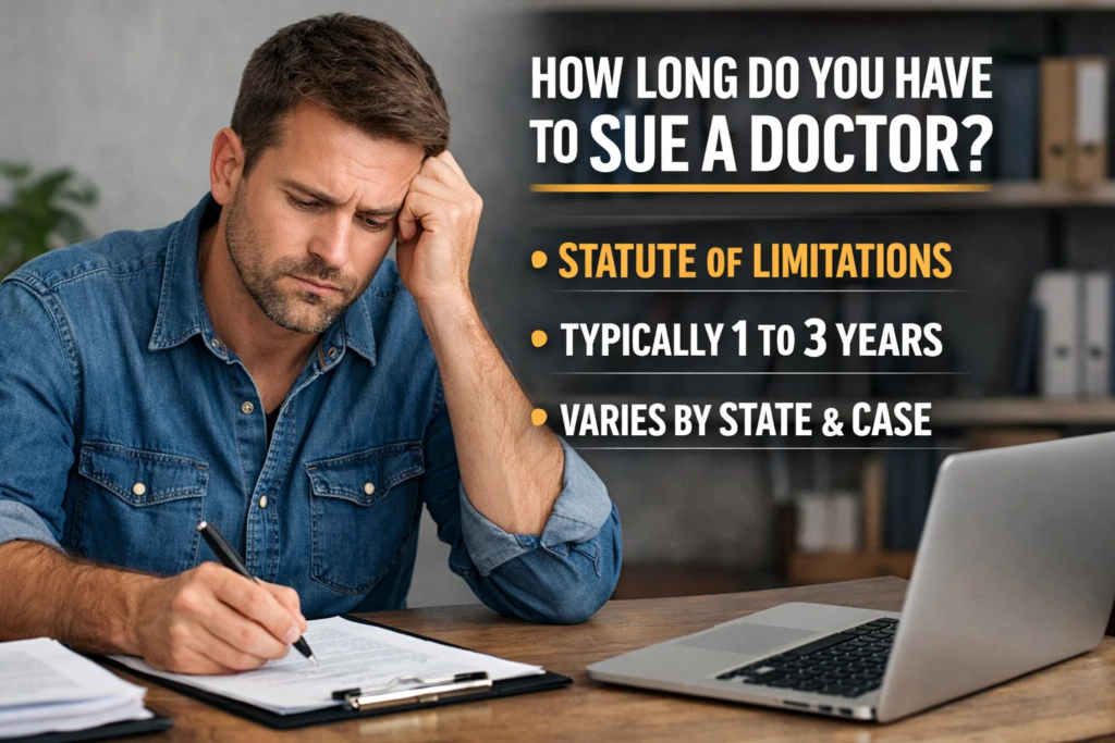 how long do you have to sue a doctor