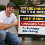 how long do you wait to seal concrete