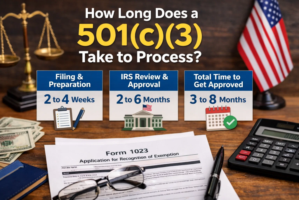how long does a 501c3 take to process