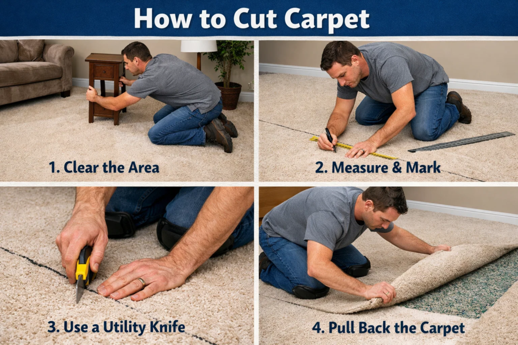 how to cut carpet