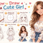 how to draw a cute girl