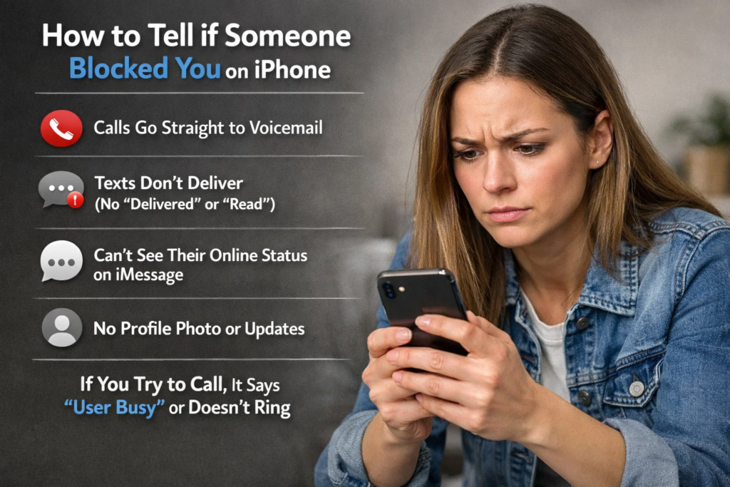 how to tell if someone blocked you on iphone